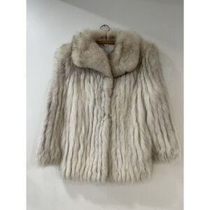 Gorgeous!! Vintage Blue Fox Fur‎ Coat 80's